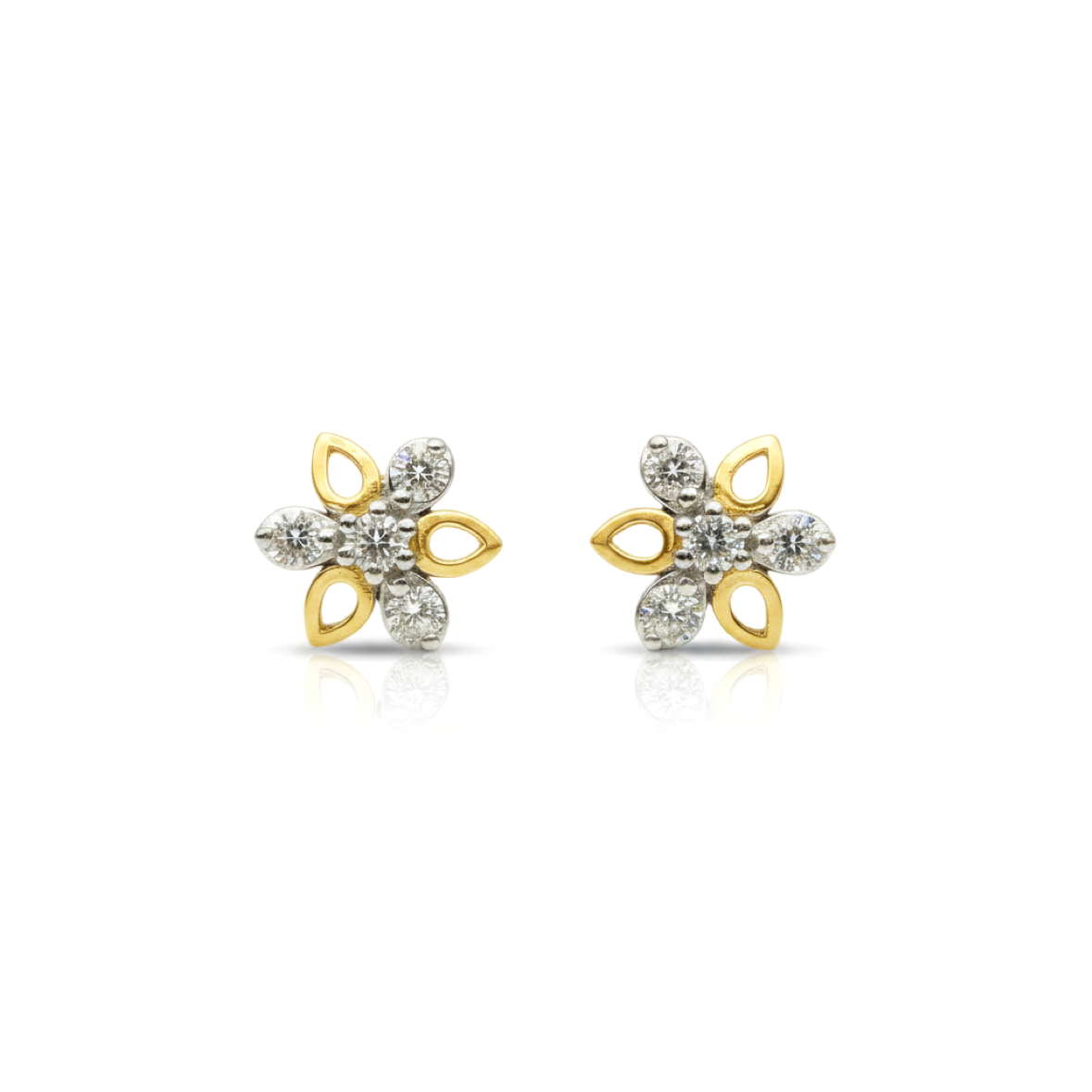 Divienne's Celestia Petal Natural Diamond Earrings