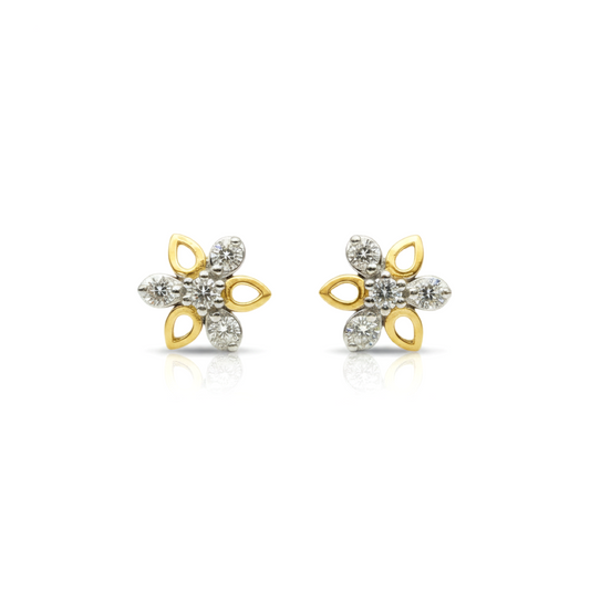 Divienne's Celestia Petal Natural Diamond Earrings