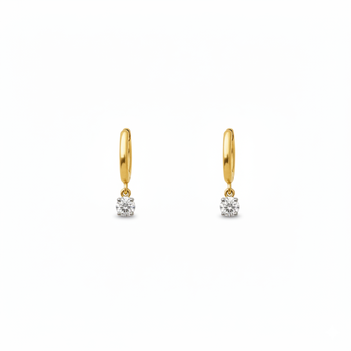 Divienne's Lumière Natural Diamond Earrings (Yellow Gold)