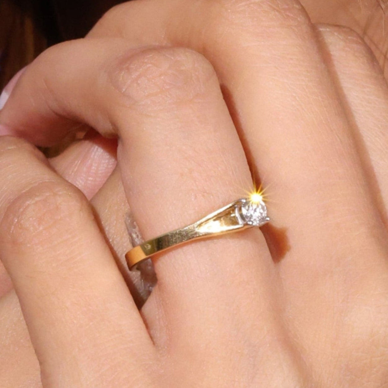 Divienne's Signature Petit Natural Diamond Solitaire Ring