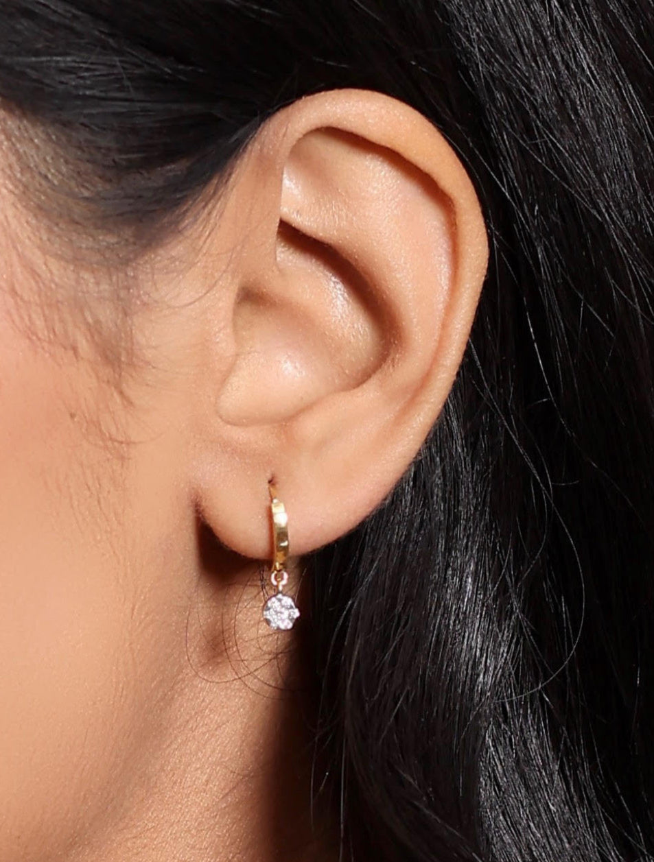 Divienne's Lumière Natural Diamond Earrings (Yellow Gold)