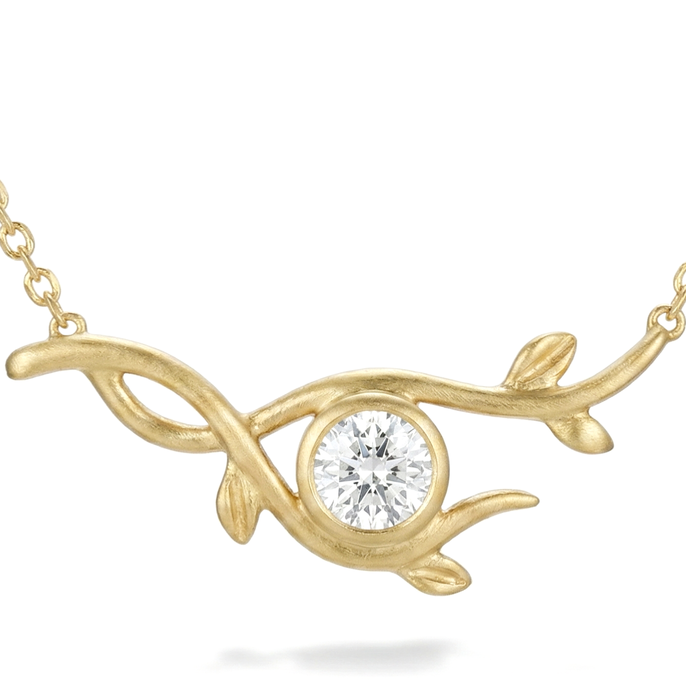Divienne’s Vera Vine Natural Diamond Solitaire Pendant