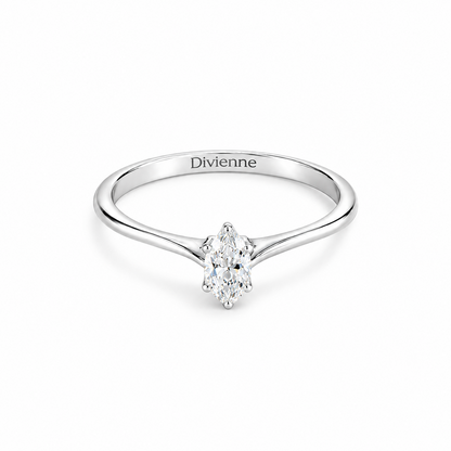 Divienne’s Signature Marquis Natural Diamond Solitaire Ring
