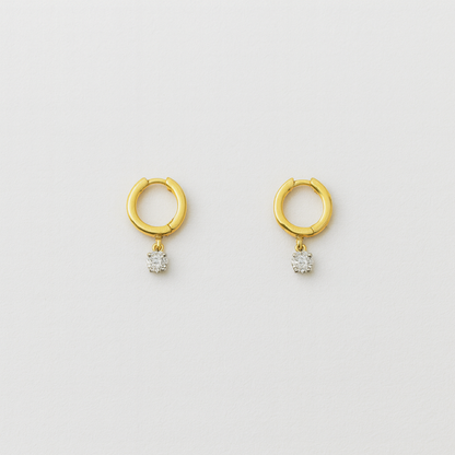 Divienne's Lumière Natural Diamond Earrings (Yellow Gold)