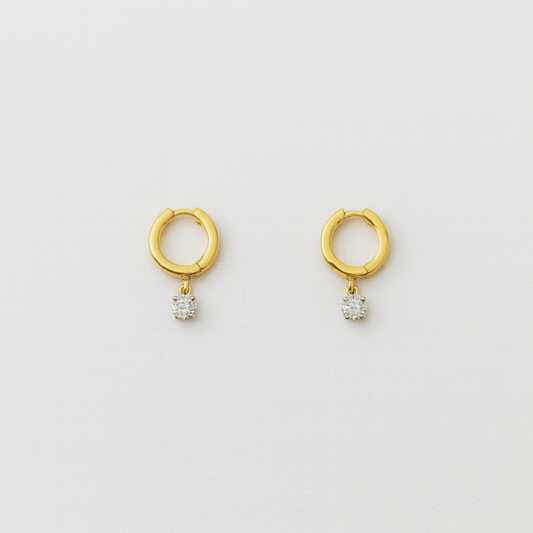 Divienne's Lumière Natural Diamond Earrings (Yellow Gold)