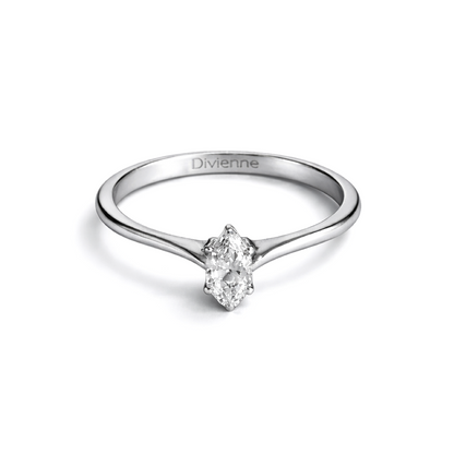 Divienne’s Signature Marquis Natural Diamond Solitaire Ring