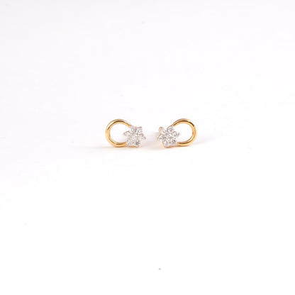 Divienne's Floral Glow Natural Diamond Earrings