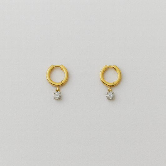 Divienne's Lumière Natural Diamond Earrings (Yellow Gold)