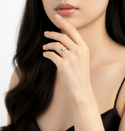 Divienne’s Signature One Carat Natural Diamond Solitaire Ring
