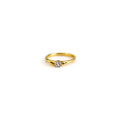 Divienne's Signature Petit Natural Diamond Solitaire Ring