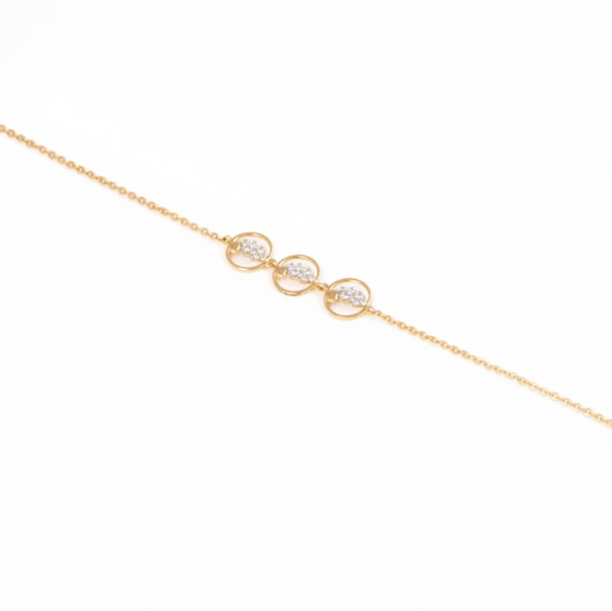 Divienne's Trinity Gleam Natural Diamonds Bracelet