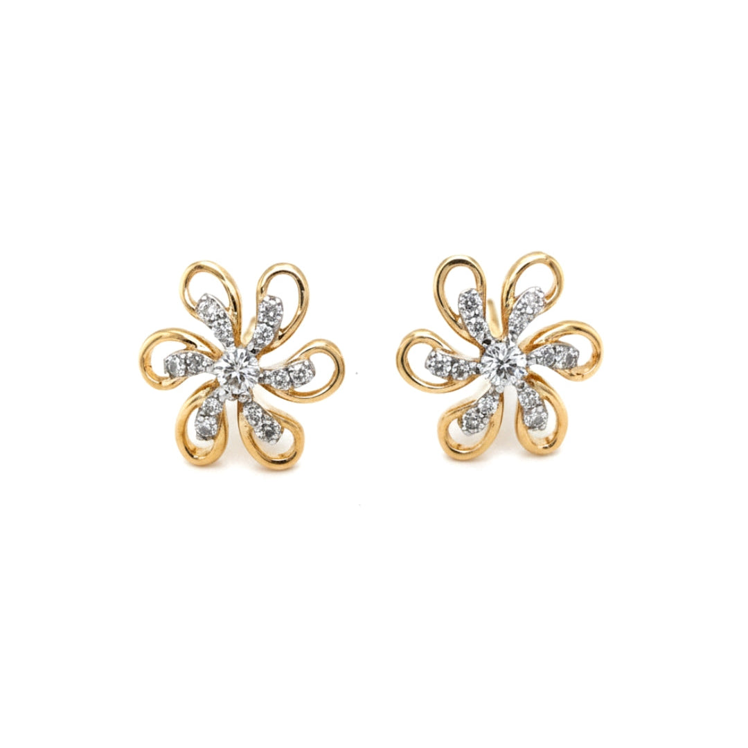 Divienne’s Fleur Radiant Natural Diamond Earrings