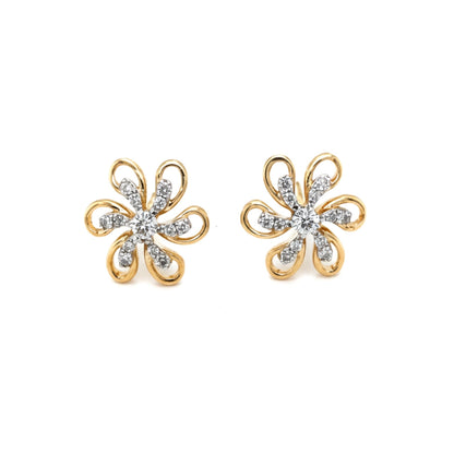 Divienne’s Fleur Radiant Natural Diamond Earrings