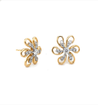 Divienne’s Fleur Radiant Natural Diamond Earrings