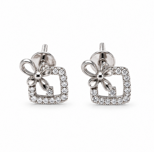 Divienne's Aria Natural Diamond Earrings (Silver)