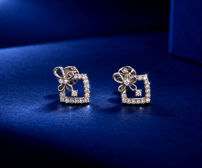 Divienne's Aria Natural Diamond Earrings (Silver)