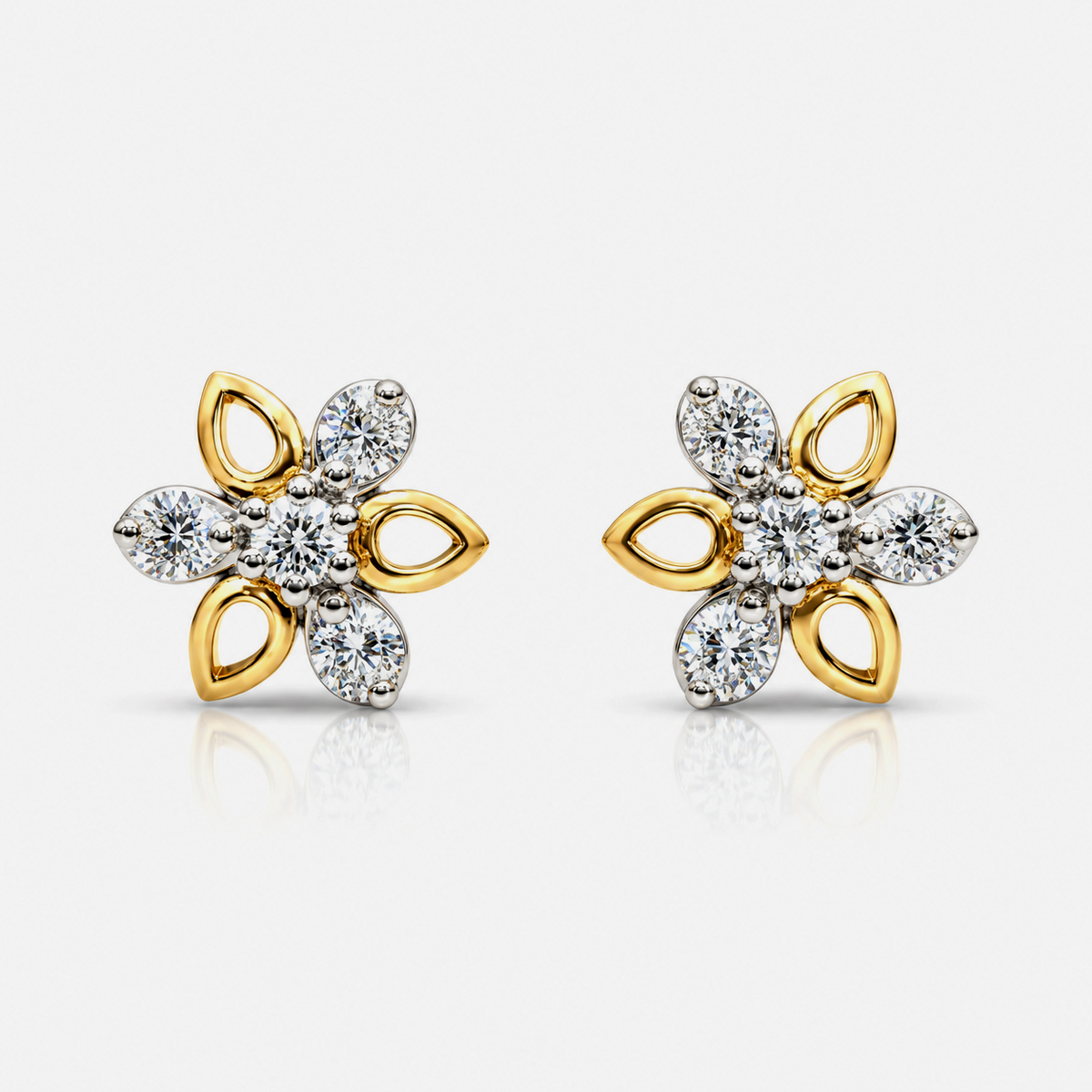 Divienne's Celestia Petal Natural Diamond Earrings