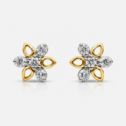Divienne's Celestia Petal Natural Diamond Earrings
